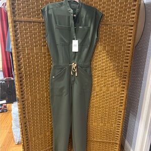 Figs Forest Green Utility Jumpsuit